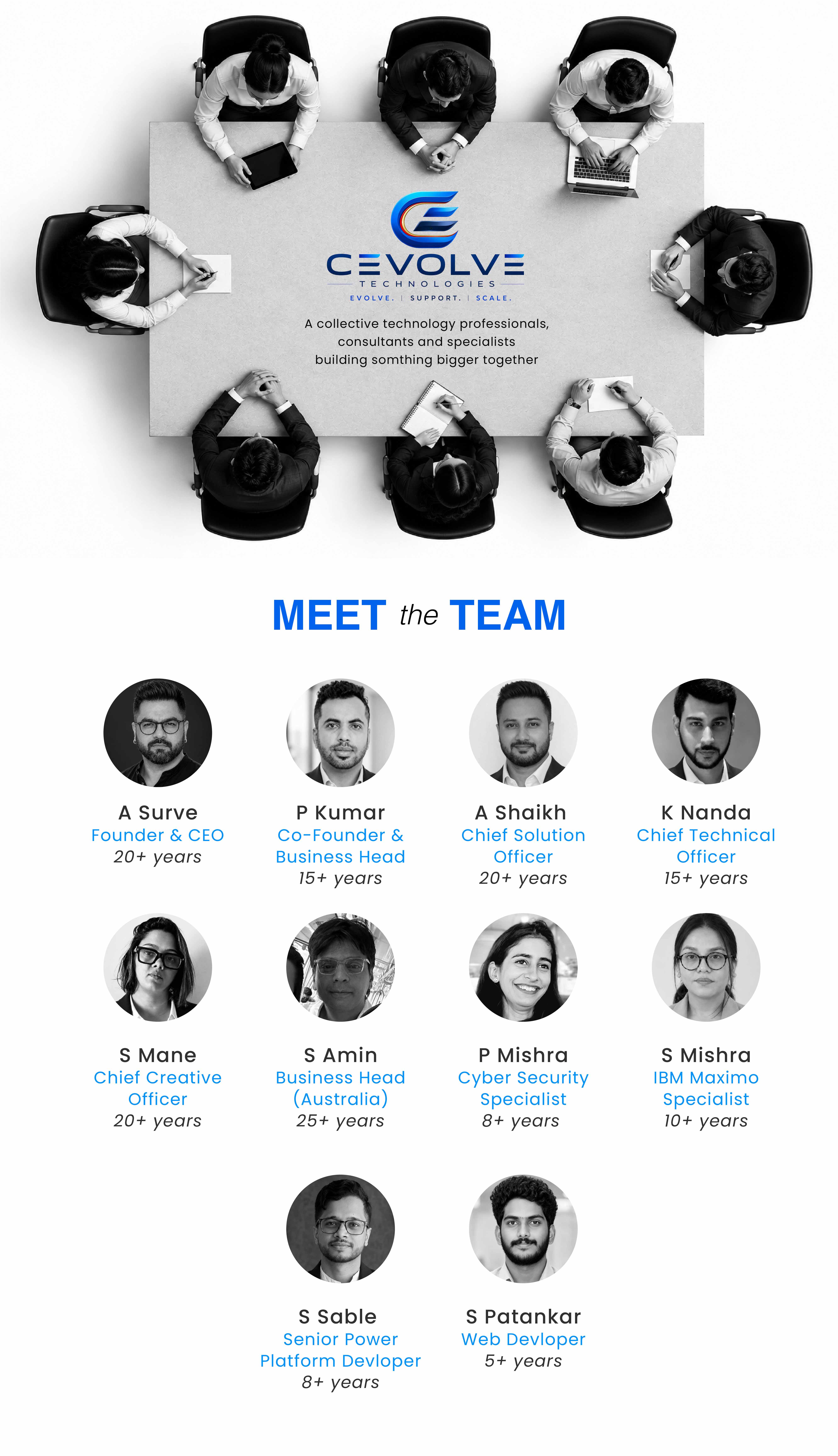 The Cevolve leadership team
